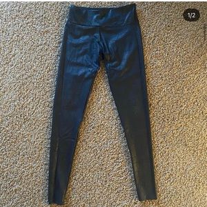 Onzie snake print leather look leggings